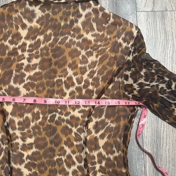 Spiegel Animal Print 100%Silk Dress with Brown and Cream Tones - Picture 9 of 11